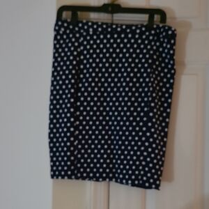 Polka Dot Women's Skirt - Blue and White